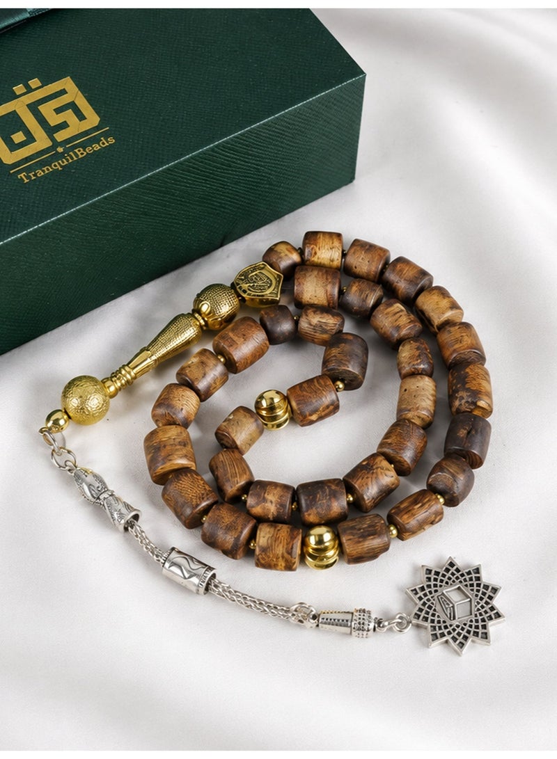 TranquilBeads Kynam Agarwood Tasbih 33 Beads Natural Oud Misbaha Prayer Beads for Men, Handmade Dhikr Beads with Gift Box, Ramadan Eid Hajj Umrah Gift - Image 5
