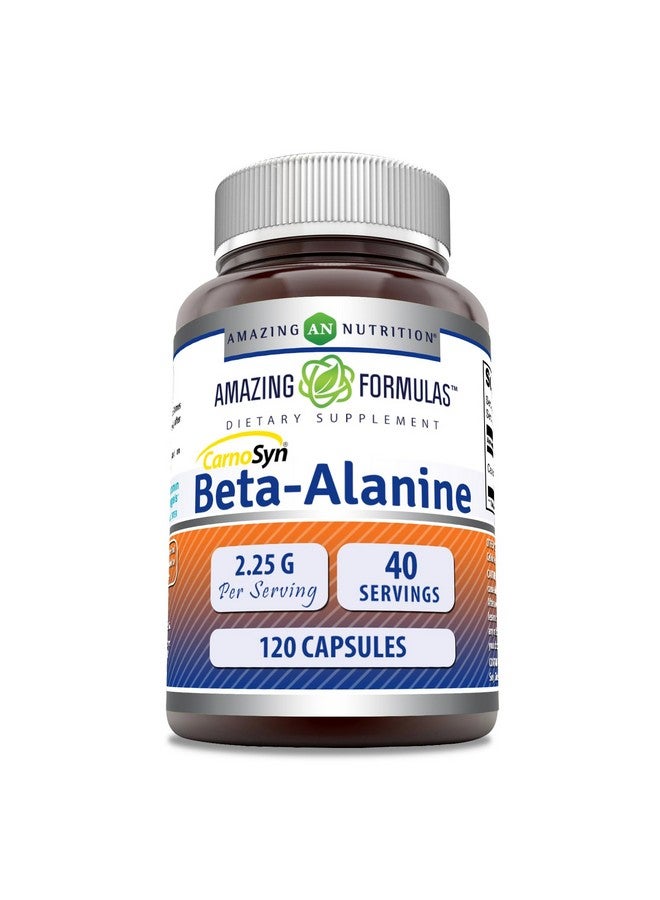 Amazing Nutrition Amazing Formulas Beta Alanine Supplement | 2250 Mg Per Serving | 120 Capsules | Non-GMO | Gluten-Free | Made in USA - Image 1