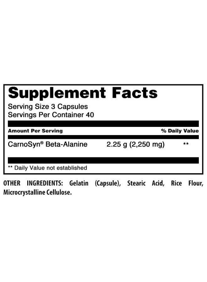 Amazing Nutrition Amazing Formulas Beta Alanine Supplement | 2250 Mg Per Serving | 120 Capsules | Non-GMO | Gluten-Free | Made in USA - Image 4