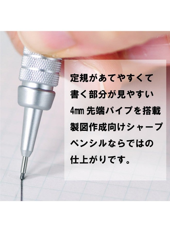 Pentel قلم رصاص ميكانيكي بنتل 0.9 مم HB | رصاص من درجة HB | ممحاة صغيرة قابلة للتبديل مع آلية دفع | قبضة فضية متأرجحة | عبوة من 1 | فضي (PG500) - Image 3