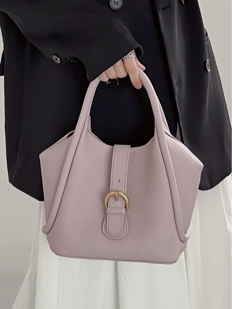Genuine Leather Vegetable Basket Bag High-End Bucket Bag Women'S Shoulder Crossbody Handbag Women'S Ins Style Handbag - Image 5