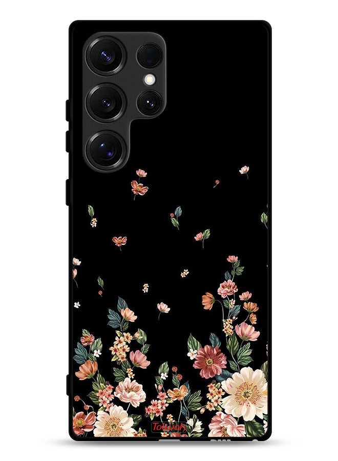 Tolwak Samsung Galaxy S25 Ultra Protective Case Cover Small Flowers In Bottom - Image 1