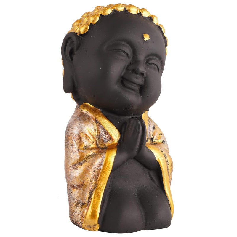 ZART Praying Monk Statue for Home Decorative Showpiece Buddha Showpiece for Living Room Decorative Feng Shui Showpiece for Home Decor Item 7 inch - Image 3