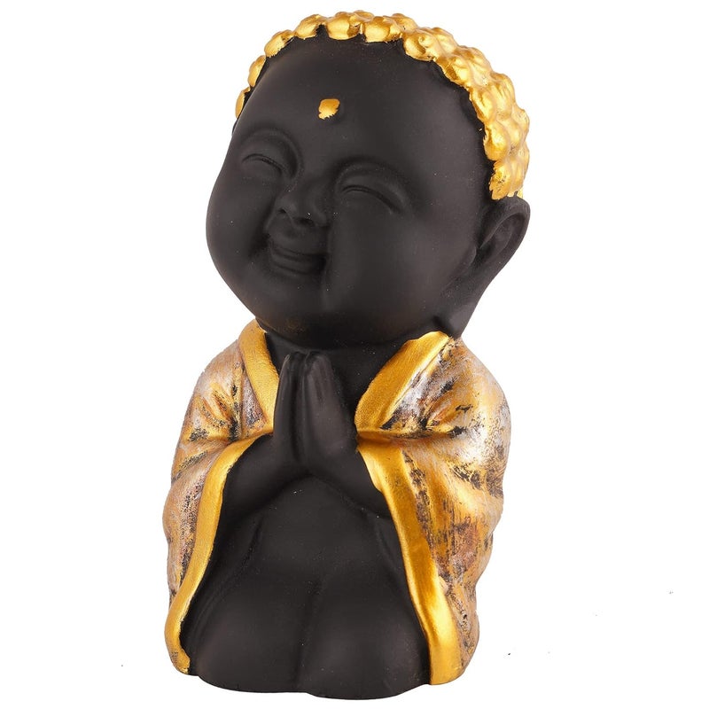 ZART Praying Monk Statue for Home Decorative Showpiece Buddha Showpiece for Living Room Decorative Feng Shui Showpiece for Home Decor Item 7 inch - Image 4