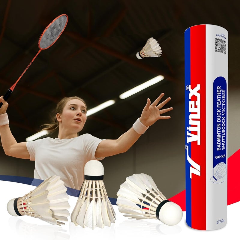 VINEX Badminton Duck Feather Shuttlecock - Victorie, 1 Pack of 12 pcs, Duck Feather Shuttlecock - Image 5