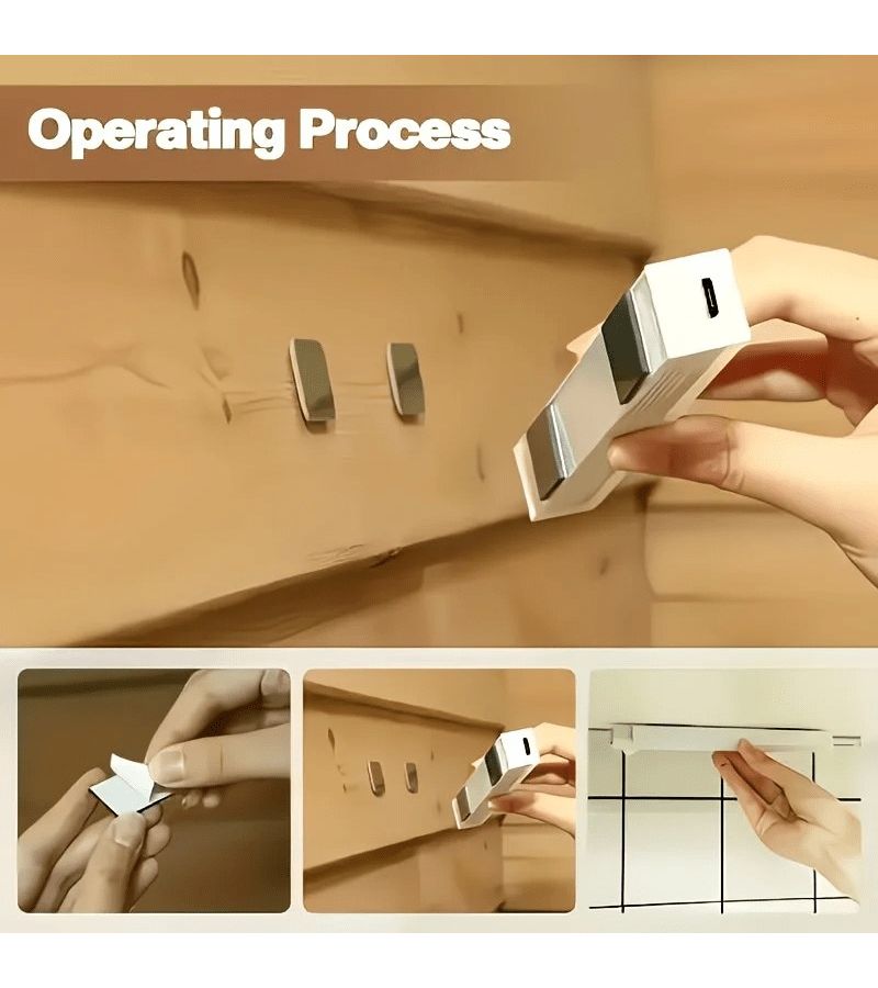 2 قطعة من شريط إضاءة LED حثي قابل للشحن عبر USB، بطول 3.94 بوصة، ضوء دافئ مع حساس حركة، ضوء ليلي مغناطيسي لاسلكي، مصباح شريطي للخزائن وخزائن الملابس والممرات. - Image 2