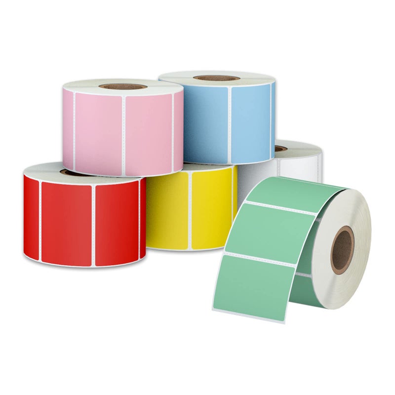Anylabel 2.25" x 1.25" Multi-Purpose Direct Thermal Labels, Color Self-Adhesive Address Shipping Barcode Thermal Stickers, Compatible with Rollo & Zebra Thermal Label Printer(6 Rolls, 6000 Labels) - Image 1