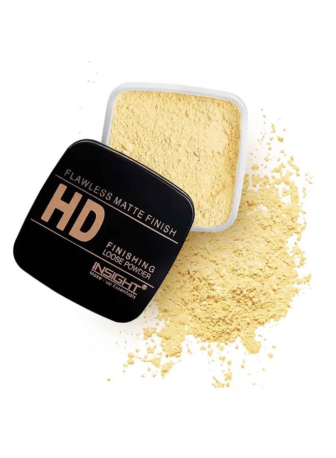 INSIGHT HD Finishing Loose Powder|Matte Finish|Silky Texture| Long-Lasting | Lightweight |Controls Oil & Sebum | Blurs Pores & Fine Lines|Suitable for All Skin|Honey-30g - Image 1