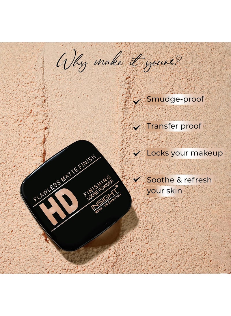 INSIGHT HD Finishing Loose Powder|Matte Finish|Silky Texture| Long-Lasting | Lightweight |Controls Oil & Sebum | Blurs Pores & Fine Lines|Suitable for All Skin|Honey-30g - Image 2