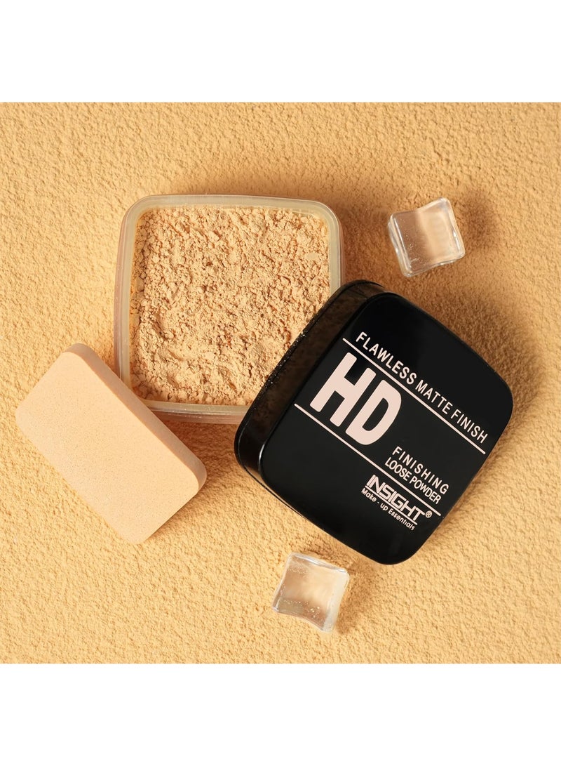 INSIGHT HD Finishing Loose Powder|Matte Finish|Silky Texture| Long-Lasting | Lightweight |Controls Oil & Sebum | Blurs Pores & Fine Lines|Suitable for All Skin|Honey-30g - Image 5