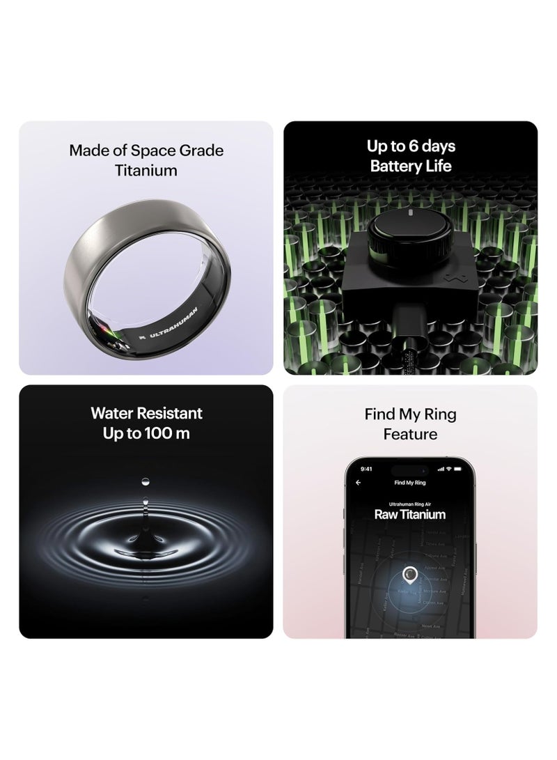 ULTRAHUMAN Ring AIR - No App Subscription - Smart Ring - Size First with Sizing Kit - Track Sleep, Workouts, HR, HRV - Up to 6 Days Battery (Size 14)  - Image 5