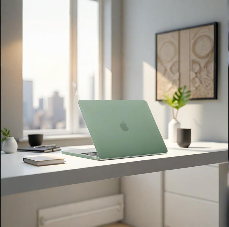 سيفن لاين متوافق مع حافظة MacBook Pro 16 بوصة 2021/2022 M4 M3 M2 M1 A2485 A2779 A2991 A3403 حافظة صلبة واقية غير لامعة للكمبيوتر المحمول مع غطاء لوحة مفاتيح (تخطيط EU)، أخضر منتصف الليل - Image 2
