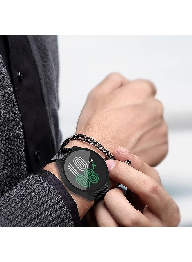 واي جيه سامسونج جالاكسي وواقي الشاشة 7 حقيبة 44 مم، غطاء مصد الكمبيوتر الصلب مع واقي الزجاج المقنن المضاد للضباب لملحقات مراقبة المجرة 7 (أسود، 44 مم) - Image 5