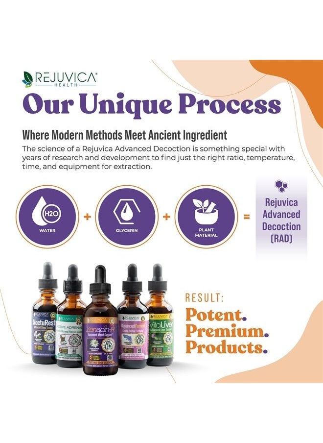 Rejuvica Health Zenapin IR - Natural Calm Liquid Remedy - Support for Mood & Occasional Stress - Liquid for Better Absorption - Kava Kava, Ashwagandha, Passionflower, B-Vitamins & More  - Image 3