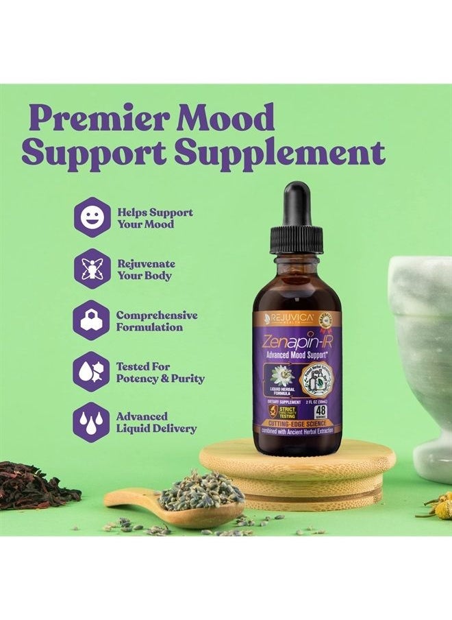 Rejuvica Health Zenapin IR - Natural Calm Liquid Remedy - Support for Mood & Occasional Stress - Liquid for Better Absorption - Kava Kava, Ashwagandha, Passionflower, B-Vitamins & More  - Image 4