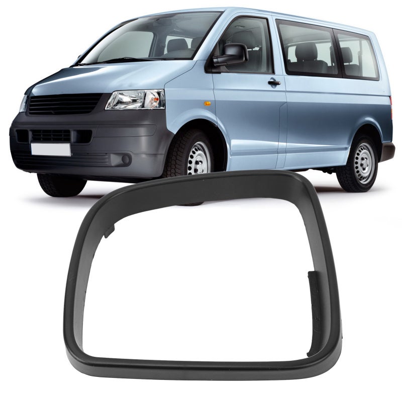Door Wing Mirror Frame Left Hand Drive Durable Abs & Pp Materials Mirror Frame Cover Ring - Seamless Fit Rearview Mirror Frame for Transporter T5 Pre-Facelift 2003-2009 Caddy Pre-Facelift 2004-2010 - Image 2