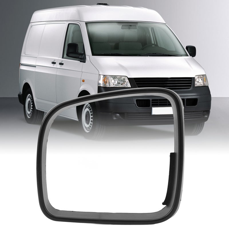 Door Wing Mirror Frame Left Hand Drive Durable Abs & Pp Materials Mirror Frame Cover Ring - Seamless Fit Rearview Mirror Frame for Transporter T5 Pre-Facelift 2003-2009 Caddy Pre-Facelift 2004-2010 - Image 4