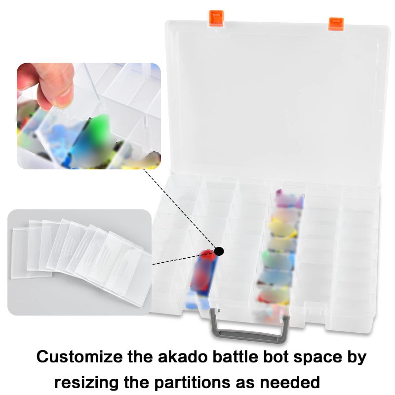 ALCYON Case Compatible with Akedo Ultimate Arcade Warriors Starter Collector Bundle Pack, Toys Storage Holder Container for Mini Battling Action Figures Playset & for Battle Arena Controller-Box Only (White) - Image 4
