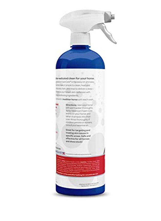 Vetericyn Foamcare Medicated Horse Shampoo | Sprayable Equine Shampoo With Ketoconazole For Healing Relief From Itchy Skin, Fungal Issues, Ring Worm, And More. 32 Fl Oz.  - Image 2