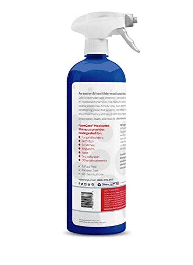 Vetericyn Foamcare Medicated Horse Shampoo | Sprayable Equine Shampoo With Ketoconazole For Healing Relief From Itchy Skin, Fungal Issues, Ring Worm, And More. 32 Fl Oz.  - Image 3
