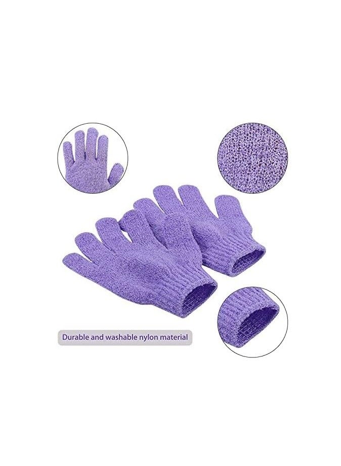 Exfoliating Gloves - Bamboo Exfoliating Gloves for Shower - Shower Loofah - Body Scrub for Bathroom - Removes Ingrown Hair and Dead Skin may vary color 1PC - Image 4