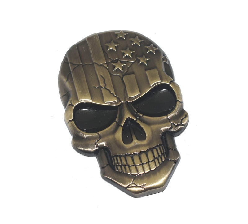 Incognito Devil Emblem Sticker for All Cars. Bikes, Laptops, Metal (Bronze) - Image 1