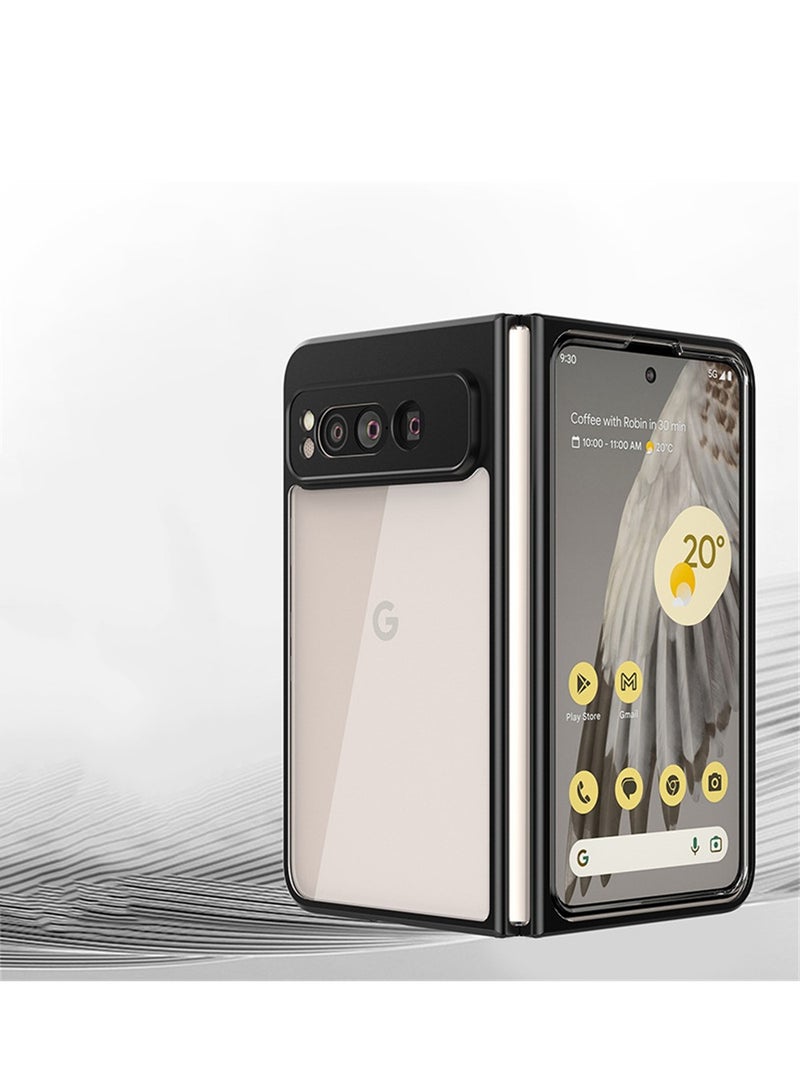 KASTWAVE جراب لهاتف Google Pixel Fold 2023، جراب هاتف واقٍ مقاوم للصدمات، غطاء رفيع رفيع مع ظهر شفاف لهاتف Google Pixel Fold 2023، خفيف الوزن، واقي مضاد للخدش، يدعم الشحن اللاسلكي - Image 3