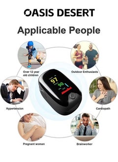 OASIS DESERT Portable Finger Clip Oximeter Home Pulse Heart Rate Detector  - Image 3