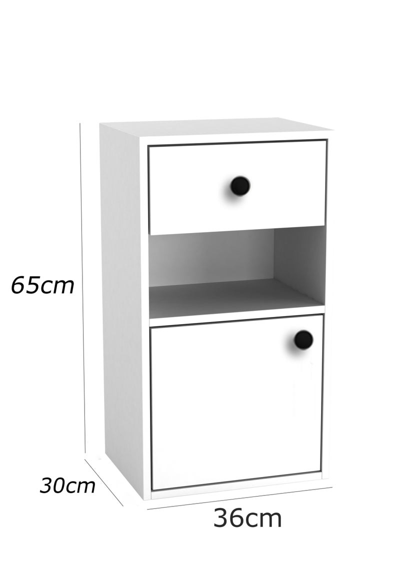 Furniture Store Modern MDF nightstand - Height 65 cm - Width 36 cm - Depth 30 cm, from Furniture Store. - Image 2