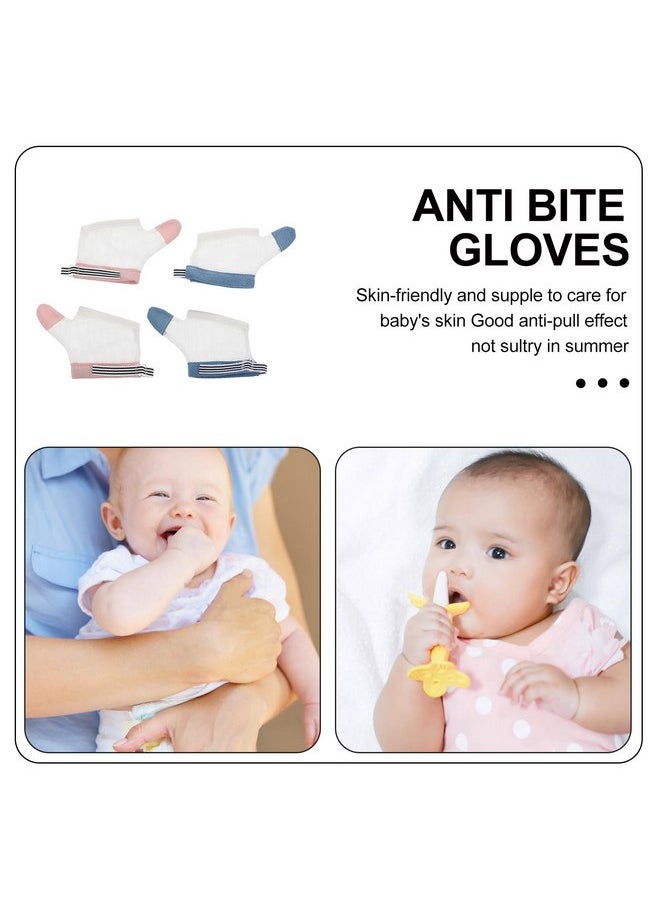 Healifty Infant 2 Pairs Anti- Biting Gloves Baby Hand Corrector Stop Sucking Gloves Toddler Sucking Stop Baby Gloves Teen Stuff Teen Stuff  - Image 3