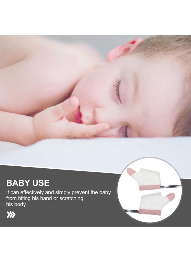 Healifty Infant 2 Pairs Anti- Biting Gloves Baby Hand Corrector Stop Sucking Gloves Toddler Sucking Stop Baby Gloves Teen Stuff Teen Stuff  - Image 4