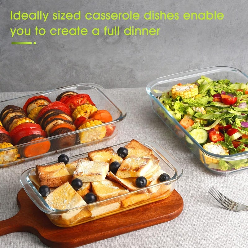 RIVERFAB Borosilicate Glass Baking Dish I Microwave Safe, Baking Tray for Microwave Oven, Oven Safe Cookware, Baking Dish for Oven I For Cooking, Baking & Serving I Transparent Square (BAKING TRAY 1100ML PACK OF 1) - Image 4