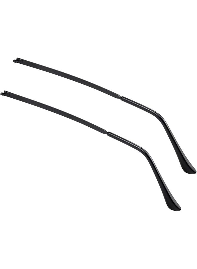 1 Pair Metal Eyeglass Replacement Arm, Eyewear Frame Temple Replacement Universal Sunglasses Arm Legs Replacement for Thin Metal Glasses, Sunglasses (Color : Black) - Image 1
