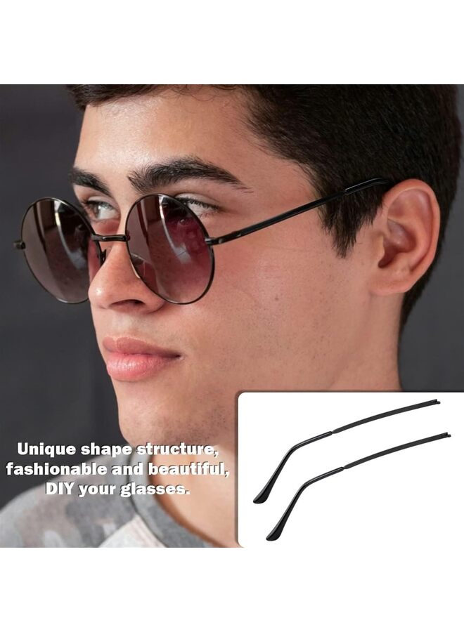 1 Pair Metal Eyeglass Replacement Arm, Eyewear Frame Temple Replacement Universal Sunglasses Arm Legs Replacement for Thin Metal Glasses, Sunglasses (Color : Black) - Image 5