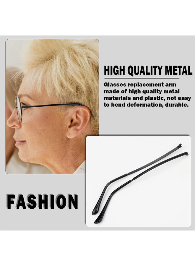 1 Pair Metal Eyeglass Replacement Arm, Eyewear Frame Temple Replacement Universal Sunglasses Arm Legs Replacement for Thin Metal Glasses, Sunglasses (Color : Black) - Image 3