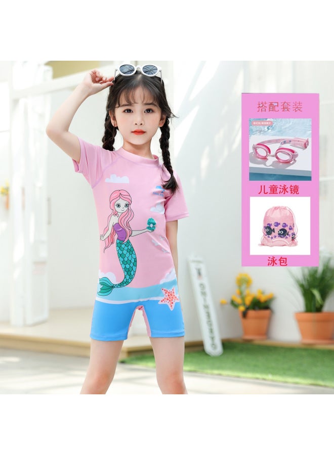 Children's Swimwear Women's Siomatic Suit Cartoon Baby's Swimwear Quick-drying Sunscreen Korean Style Girls' Swimwear