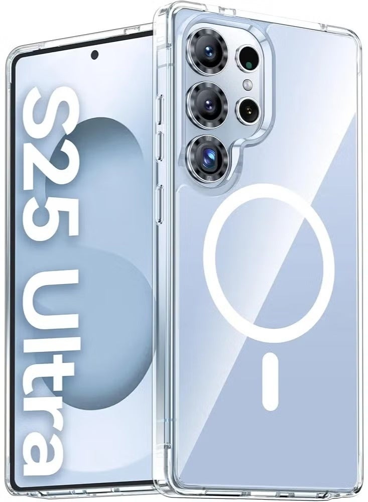 Samsung Galaxy S25 Ultra MagSafe Clear Phone Case - Anti-Yellowing, Shockproof, Wireless Charging Compatible - Image 1
