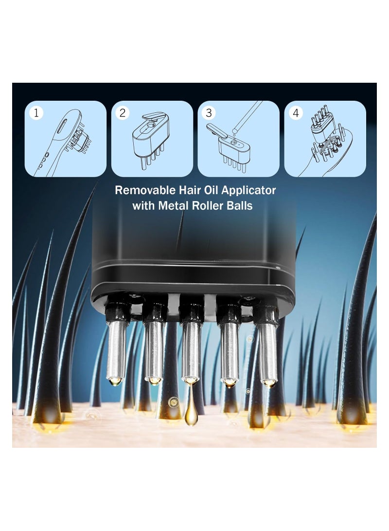 SYOSI 3 In 1 Scalp Massager Comb, Handheld Head Scratcher Massager Brush, with Red Light, Removable Scalp Applicator Comb with Soft Rubber, Easy Cleaning, for Women and Men - Image 5