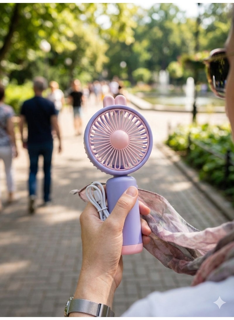 Handheld Cooling Fan –Rechargeable, Adjustable Speeds, Assorted Colors & Styles - Image 4