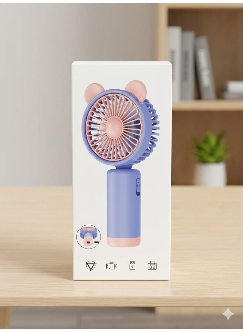 Handheld Cooling Fan –Rechargeable, Adjustable Speeds, Assorted Colors & Styles - Image 1