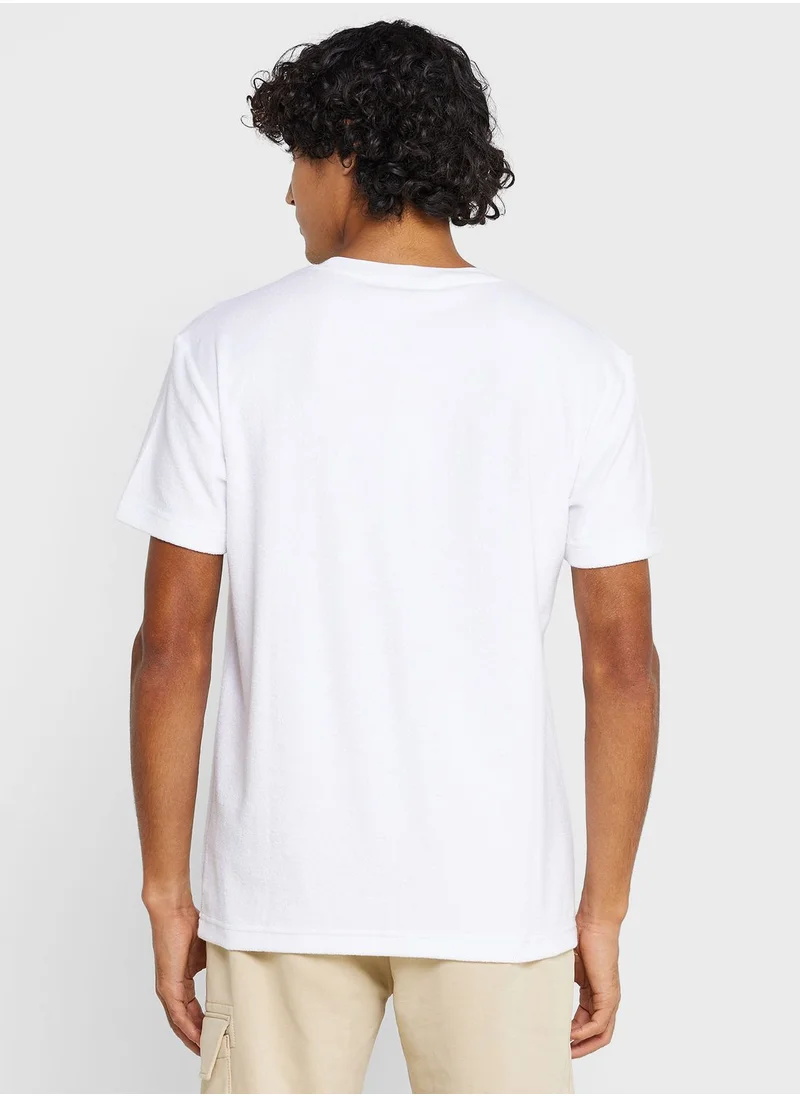 CALVIN KLEIN Towelling Crew Neck T-Shirt