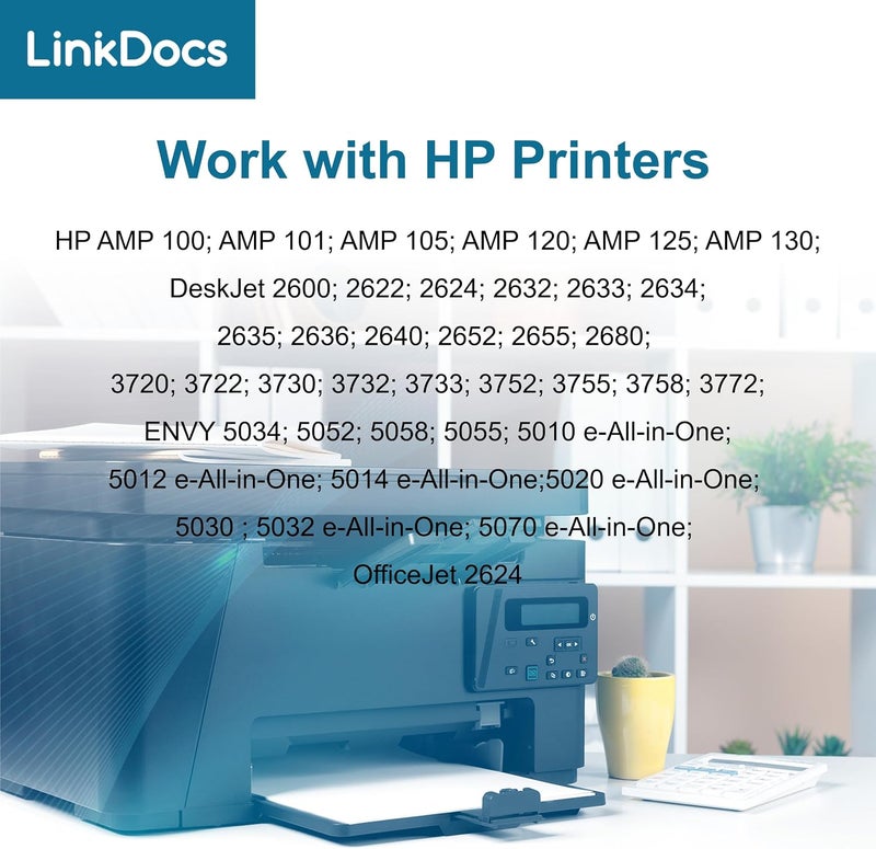 LinkDocs Remanufactured 65 65XL Ink Cartridge Black Color Combo Pack replacement for HP 65 65XL used with HP Deskjet 3755 2652 3752 2622 2655 3720 Envy 5055 5052 5058 Printer Ink (2 Pack, Black&Color) - Image 3