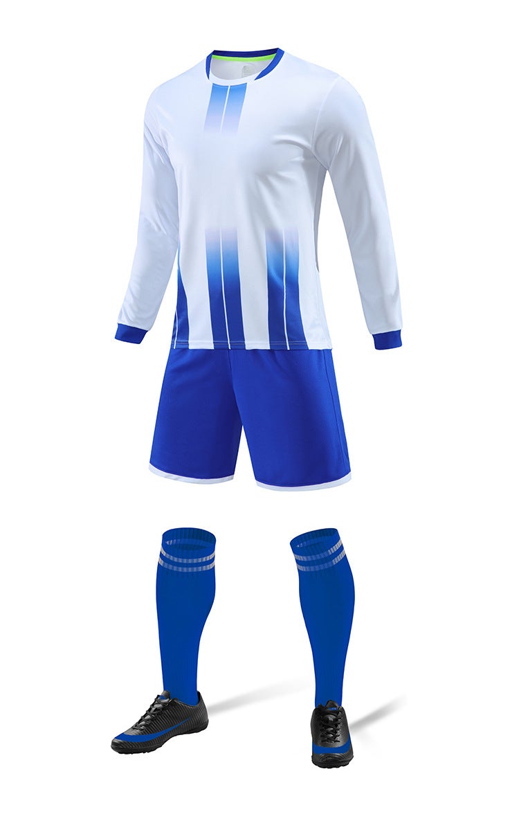 Generic Kids Long Sleeve Soccer Jersey Set White