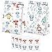 BonBeeDesign 24 Robot Party Favors Candy Bags with Stickers Robot Goodie Gift Treat Bags Robot Themed Birthday Party Supplies - Image 1