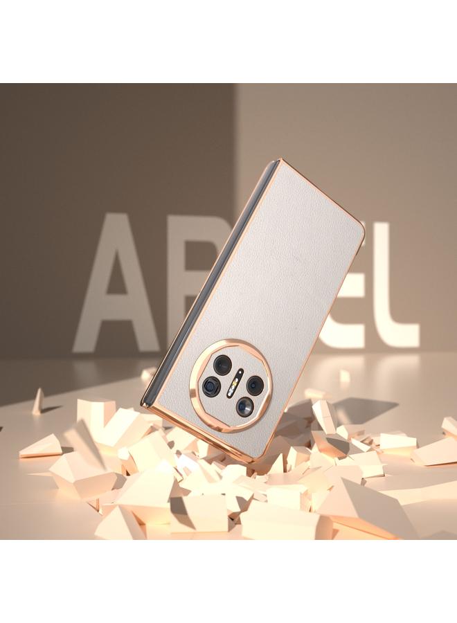 S-TOP Case For Huawei Mate X5 Nano Plating Genuine Leather Wave Series Phone Case - Image 4