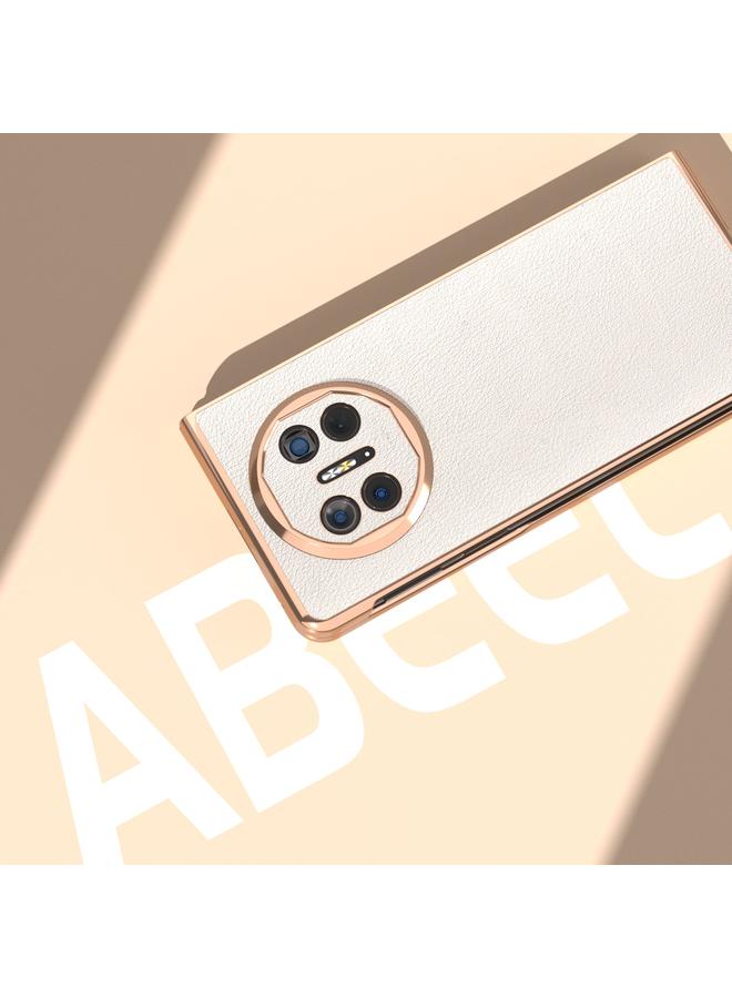 S-TOP Case For Huawei Mate X5 Nano Plating Genuine Leather Wave Series Phone Case - Image 5