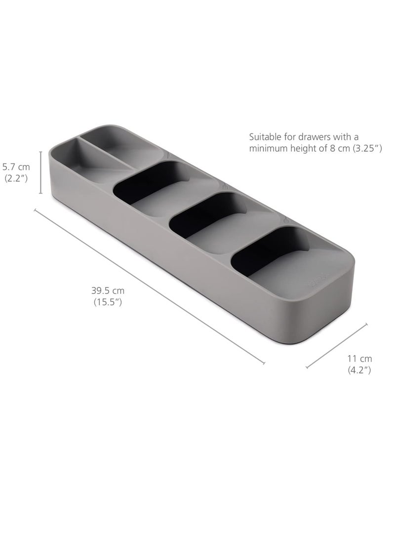 Mmmon Drawer Store Compact Utensil Organizer For Kitchen Drawer Silverware, Flatware Tray,Grey - Image 5