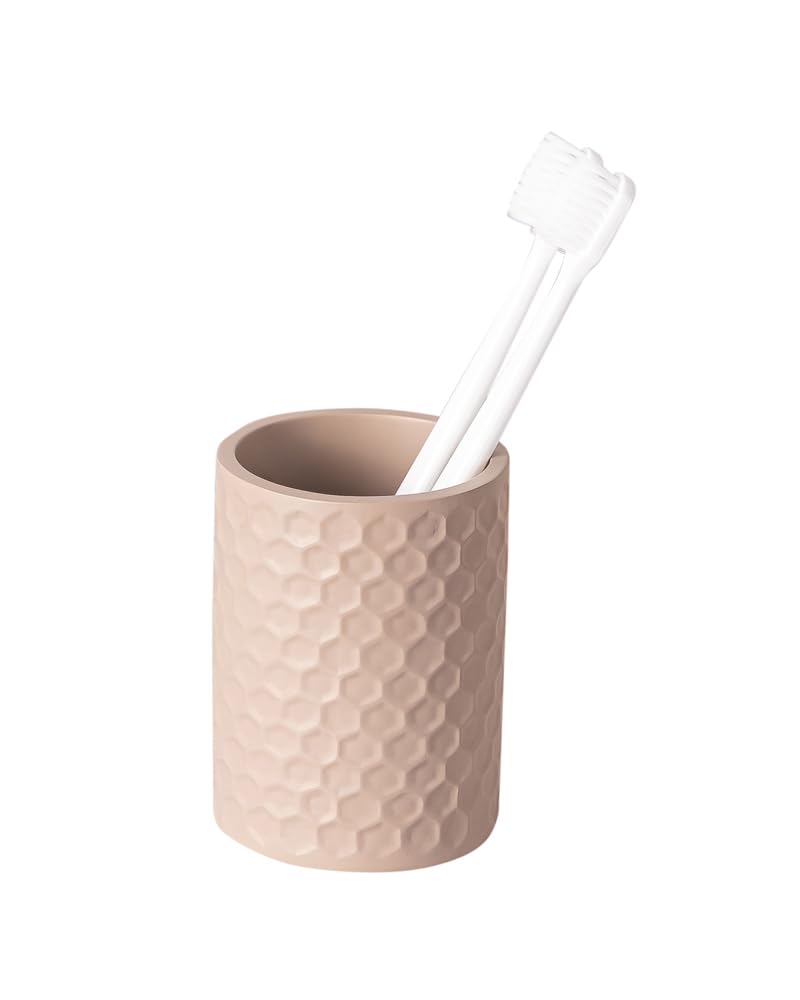 Panço Pano Polyresin Toothbrush Holder for Bathroom | Toothpaste, Makeup Brush Holder for Bathroom | Bathroom Accessories for Wash Basin | Home, Office, Bathroom Organiser | Metal Grey - Image 3