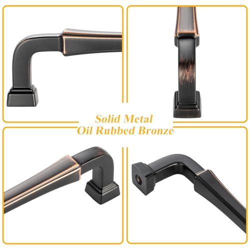 BEROSSA 10 Pack 3 Inch Oil Rubbed Bronze Cabinet Pulls Brushed Bronze Cabinet Handles Bronze Drawer Pulls 3175 Cabinet Hardware for Kitchen Cabinets Drawers Bedroom Dresser Bathroom Vanity - Image 4