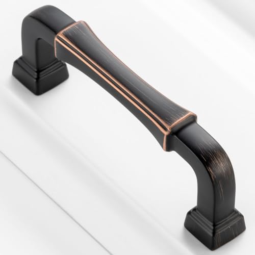 BEROSSA 10 Pack 3 Inch Oil Rubbed Bronze Cabinet Pulls Brushed Bronze Cabinet Handles Bronze Drawer Pulls 3175 Cabinet Hardware for Kitchen Cabinets Drawers Bedroom Dresser Bathroom Vanity - Image 1